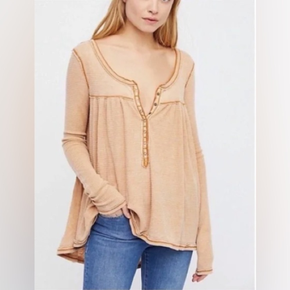 Free People Kai Henley Thermal Top - Brand New!!